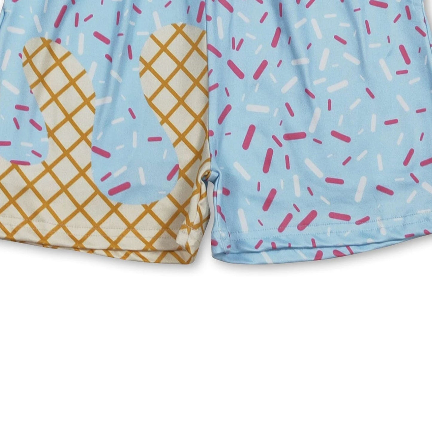 Kids Boys Summer Ice Cream Sprinkle Light Blue Shorts Children's Clothing Summer Seasonal Boys' Fashion Kids' Outfits