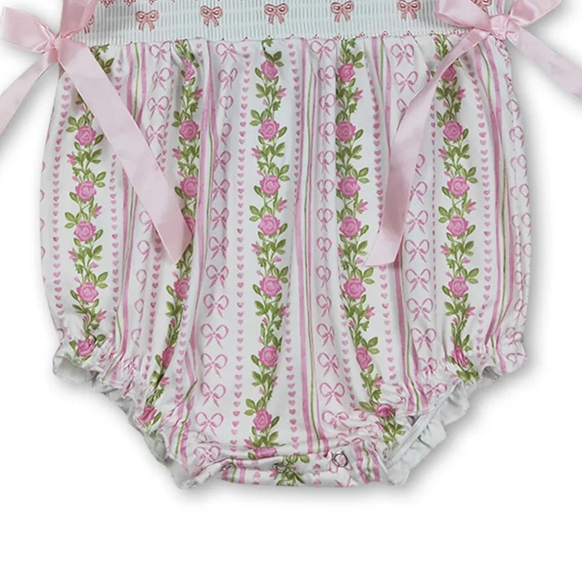 Baby Girls Summer Floral Romper Short Sleeve Infant Outfit