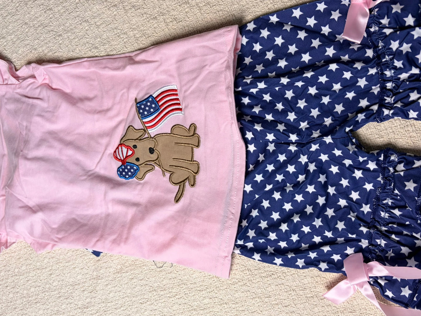 Patriotic Puppy Outfits Fourth Of July Matching Baby Toddler Sets Cotton