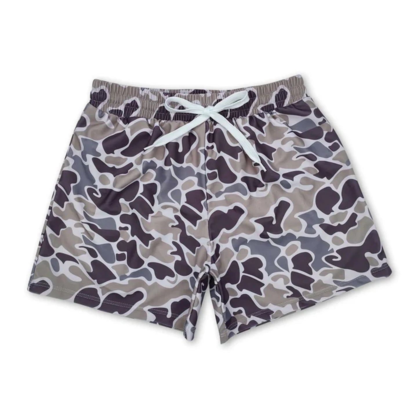 Kids All Over Print Boys Milk Silk Quick Dry Swim Trunks