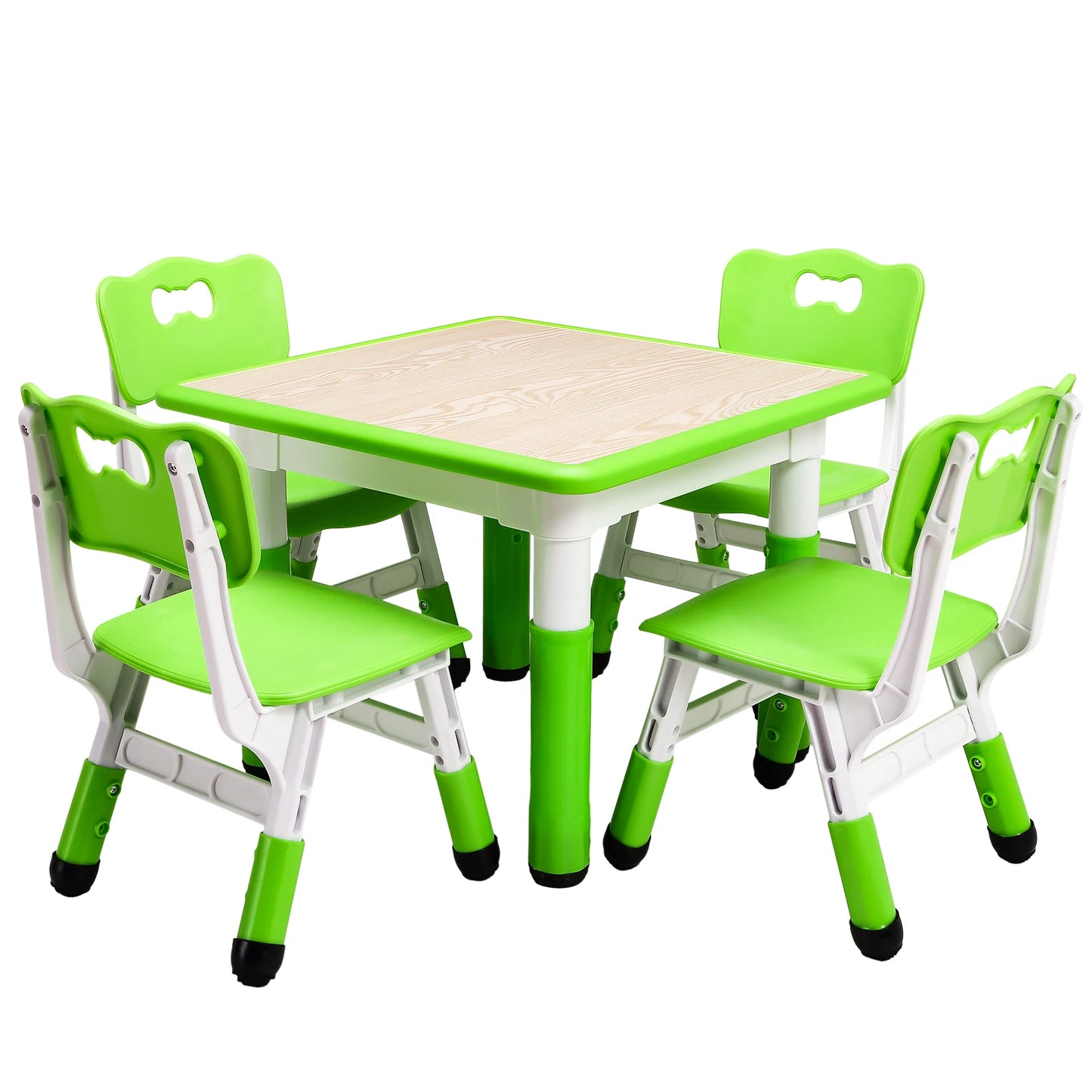 HiMISS Kids Table And Chairs Set Height Adjustable Graffiti Top