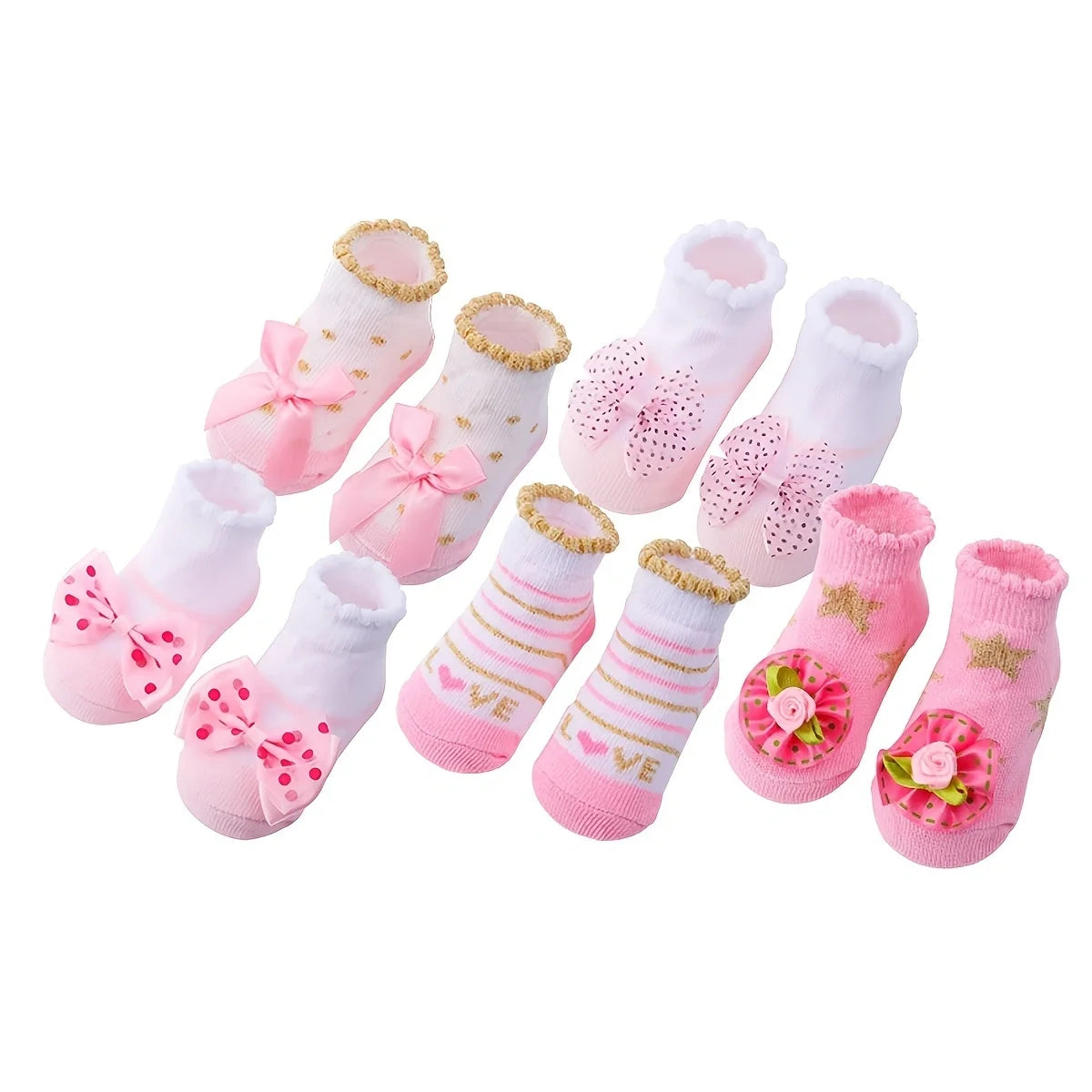 Kids Non Slip Cotton Socks for Babies and Toddlers Print