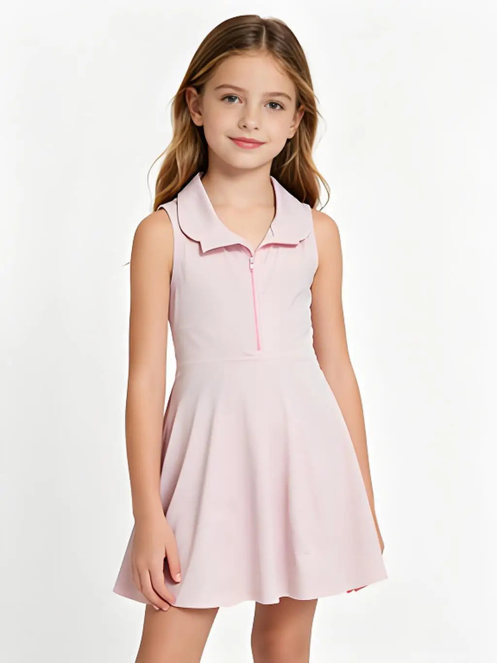 Sibling Baby Girls Athletic Zip Dress Set For Active Wear