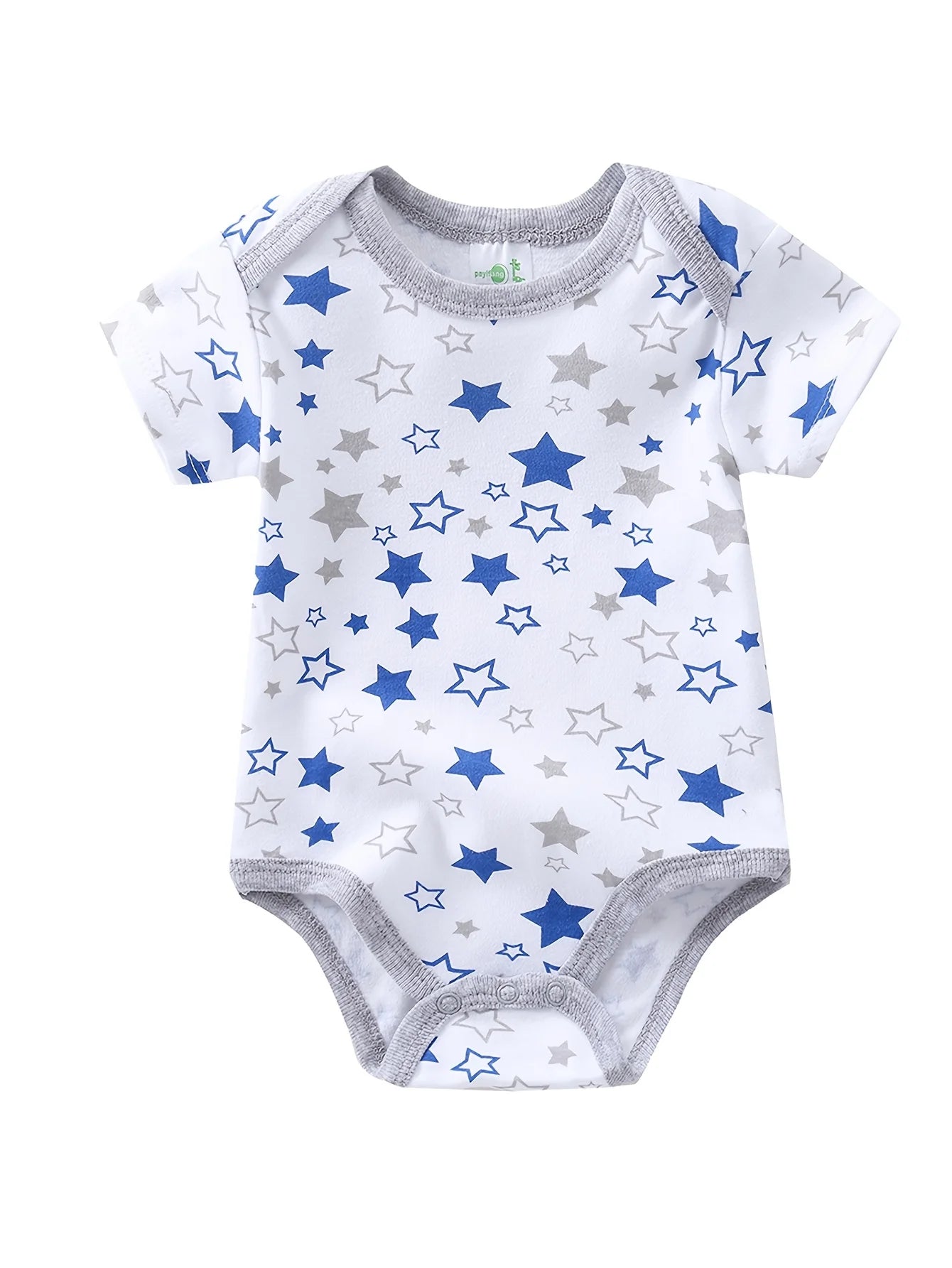 Baby Boy Triangle Rompers 5 Pack With Sailboat Pattern Onesies