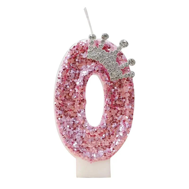 Cake Numeral Candles Birthday Candles Princess Crown Novelty Party Decoration