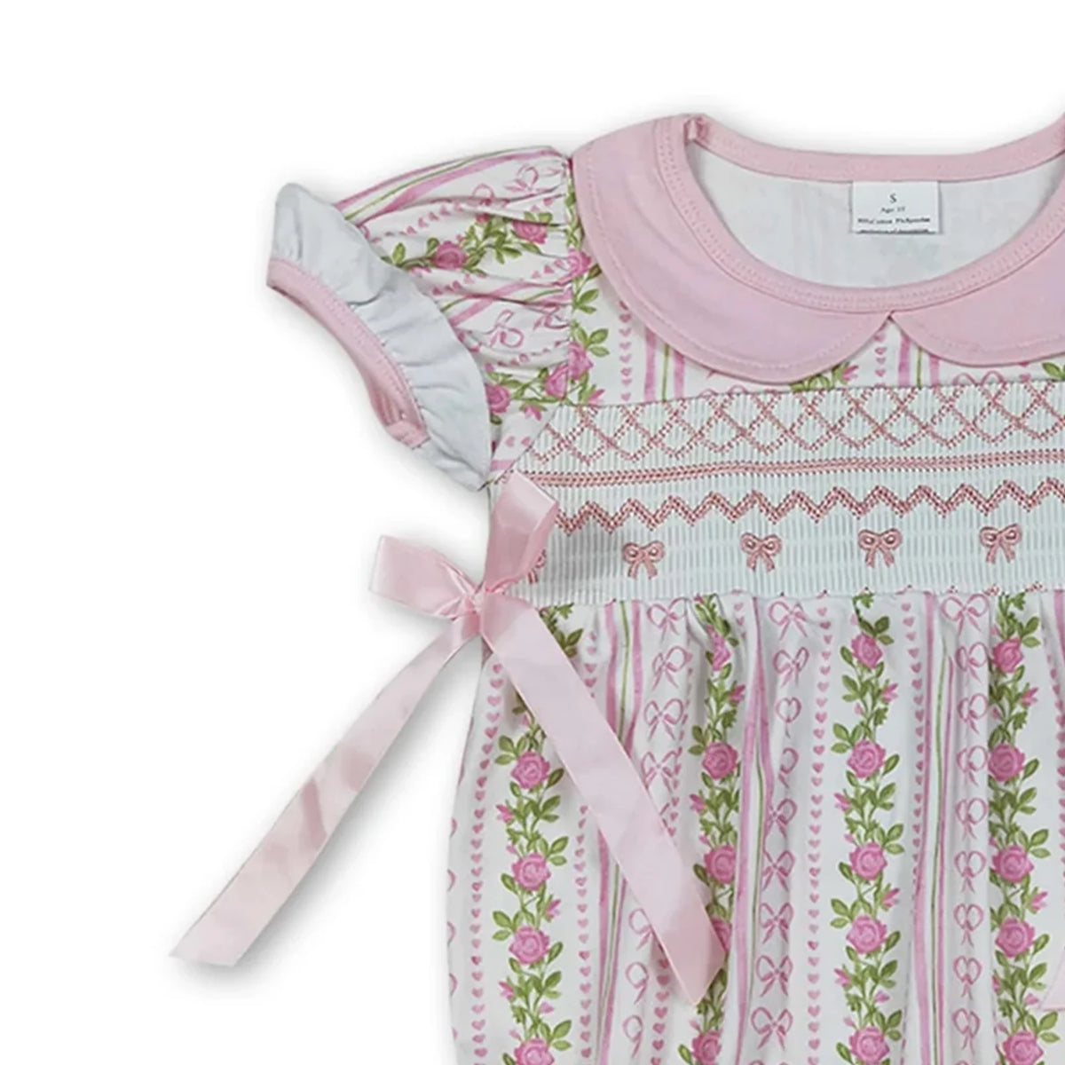 Baby Girls Summer Floral Romper Short Sleeve Infant Outfit
