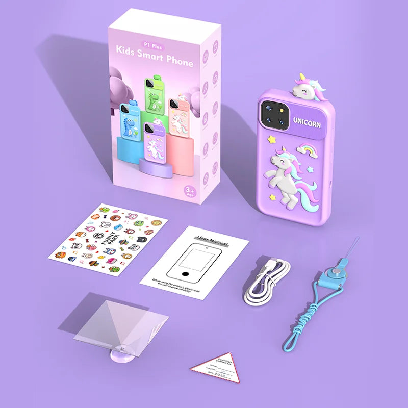 Kids Smart AI Phone Toy With 2K Display Dual Cameras