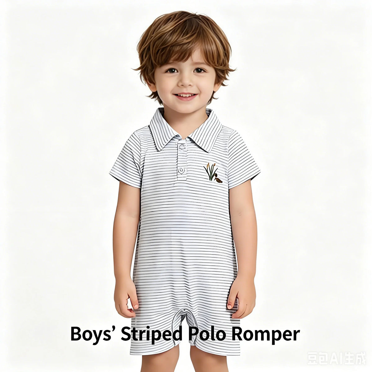 Baby Boy Cotton Romper Infant Summer Duck Pattern Short Sleeve