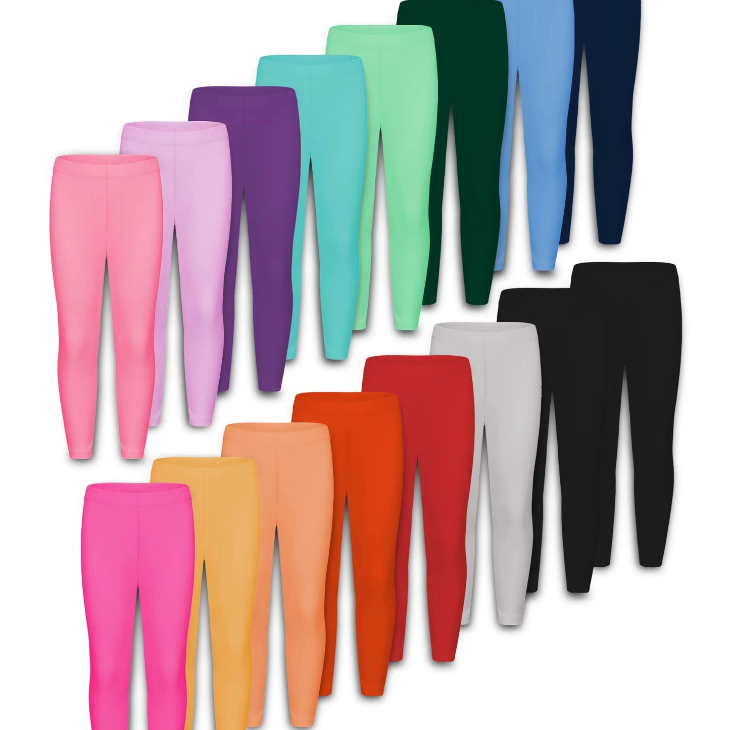 Girls Stretchy Leggings Breathable Kids Tight Pants