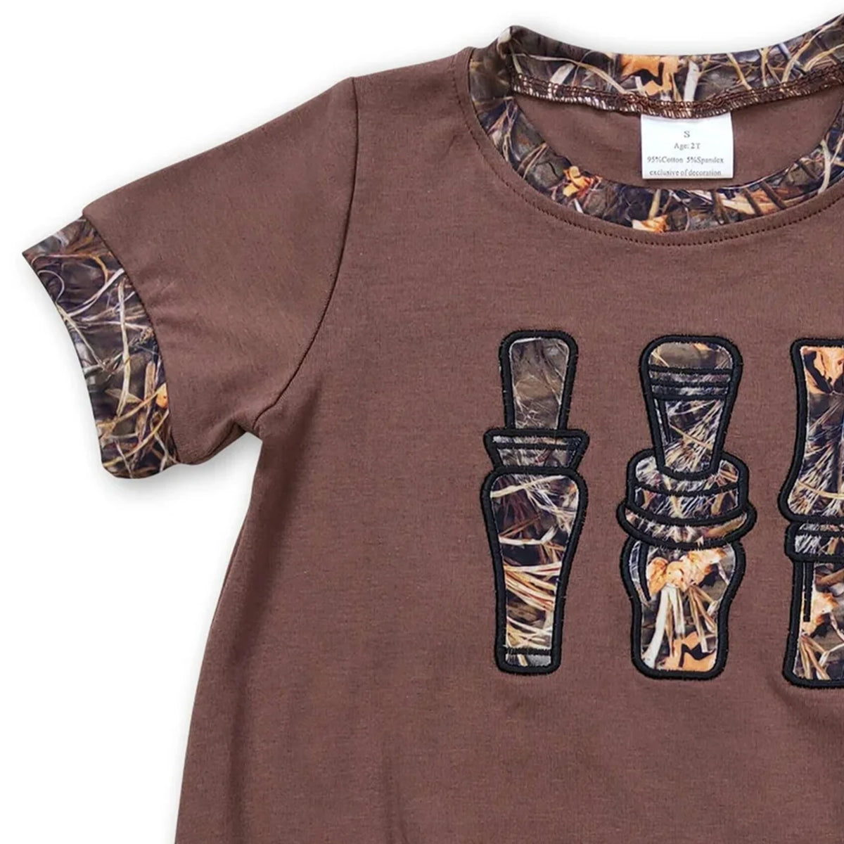 Infant Boys Short Sleeve Camo Pattern Cotton Romper Set