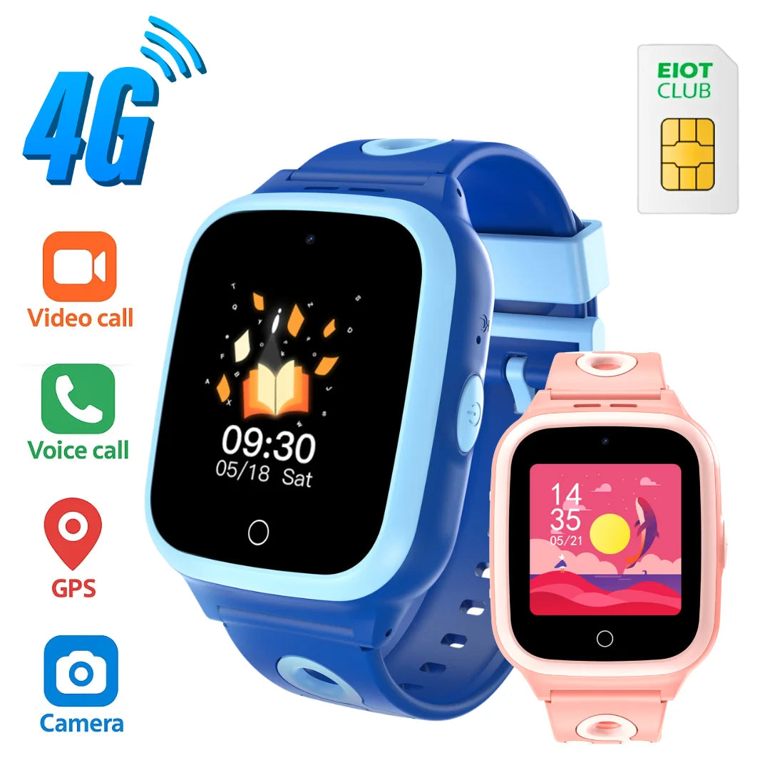 4G Kids Smartwatch With GPS Voice Chat Video Call ClassMode