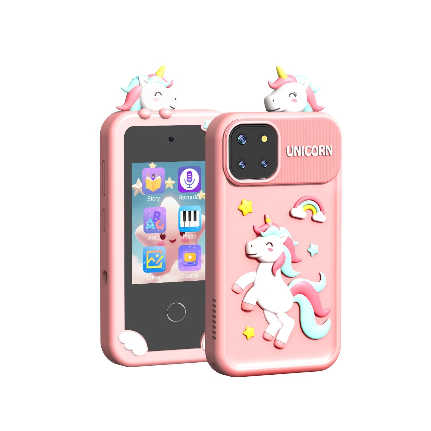 Kids Smart AI Phone Toy With 2K Display Dual Cameras
