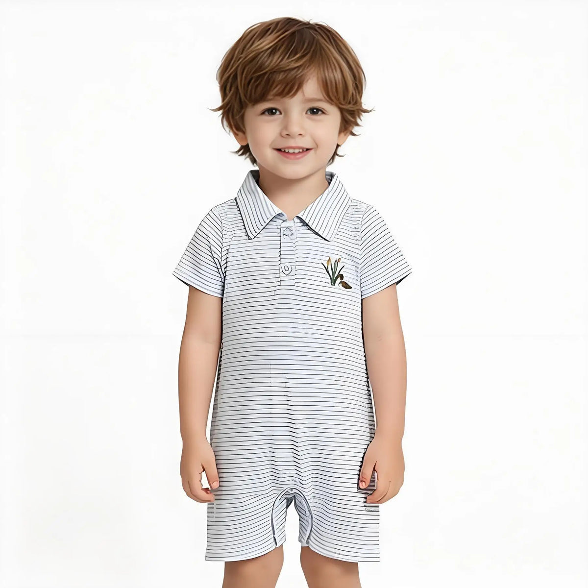 Baby Boy Cotton Romper Infant Summer Duck Pattern Short Sleeve