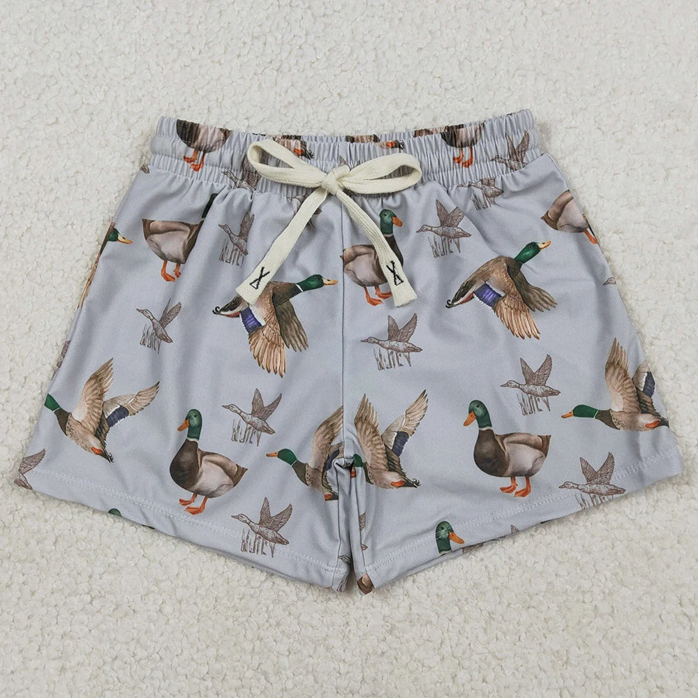 New Fashion Baby Boys Swim Trunks Shark Print Swimwear