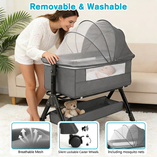 Collapsible 3 In 1 Baby Bassinet Sleeper 0to18Months