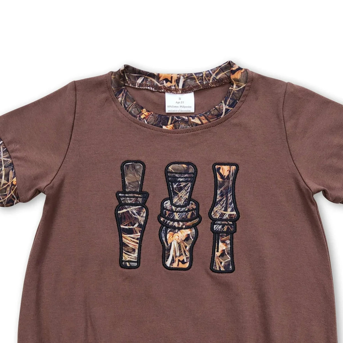 Infant Boys Short Sleeve Camo Pattern Cotton Romper Set