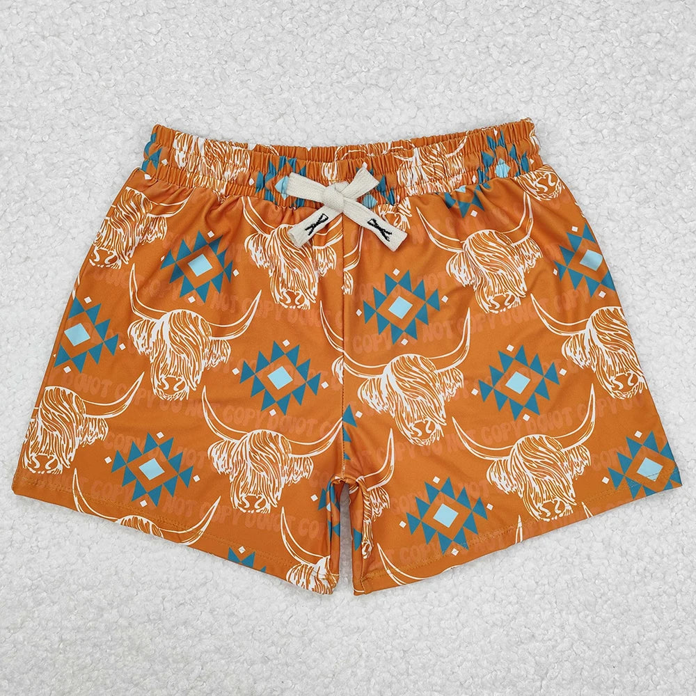 Baby Boy Shark Print Swim Trunks Swimwear For Boys Beachwear