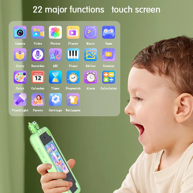 Kids Smart AI Phone Toy With 2K Display Dual Cameras