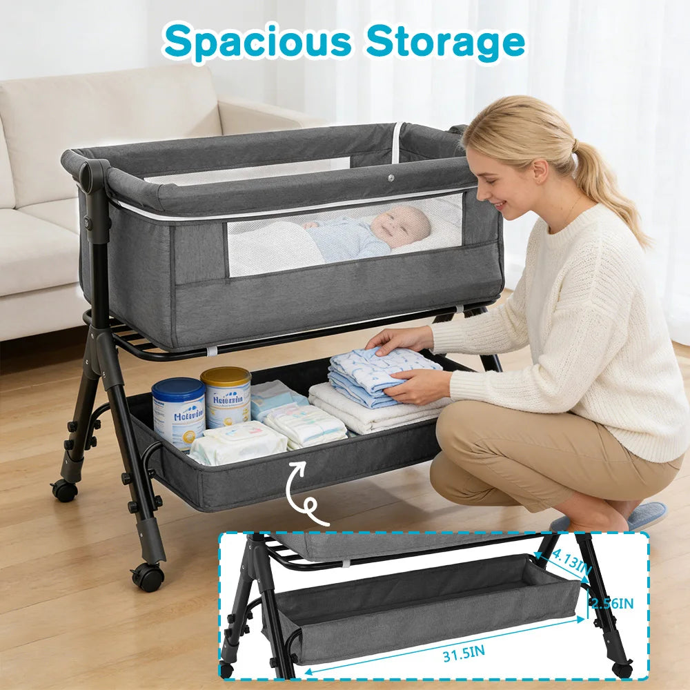 Collapsible 3 In 1 Baby Bassinet Sleeper 0to18Months