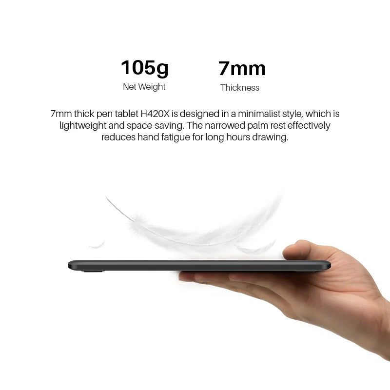 Huion H420X Graphics Tablet Battery Free PW100 Pen 8192 Levels