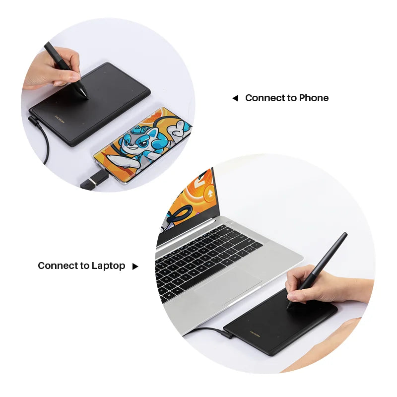 Huion H420X Graphics Tablet Battery Free PW100 Pen 8192 Levels