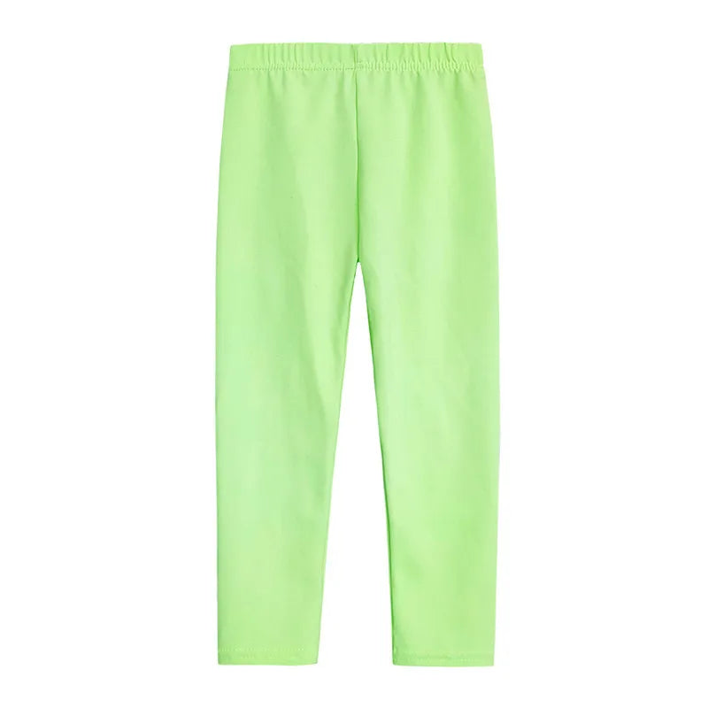 3-11Years Old Children Candy Color Spring And Autumn Leggings Tight Pencil Pants Girls Solid Color Pants