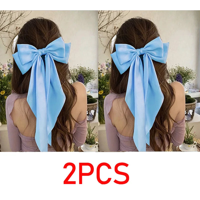 New Bows Hair Clips Bow Barrette Headband for Girl Bow Ribbon Hair Clip JZ094