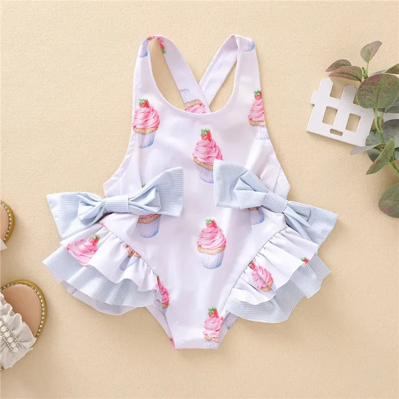 NNJXD Baby Girls Floral Sun Protection One Piece Swimsuit