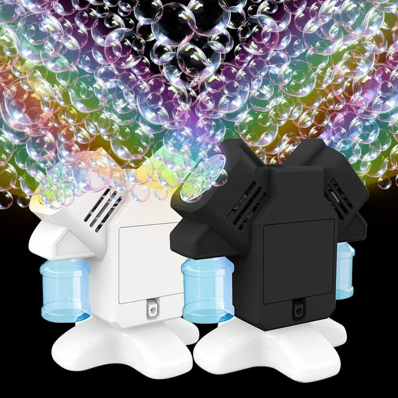 KNYYSECQ Double Head Rotating Bubble Machine Outdoor Party Toy