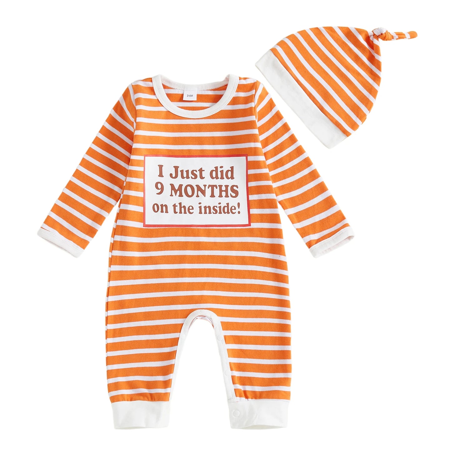 Adorable Animal Print Baby Romper With Matching Beanie Set