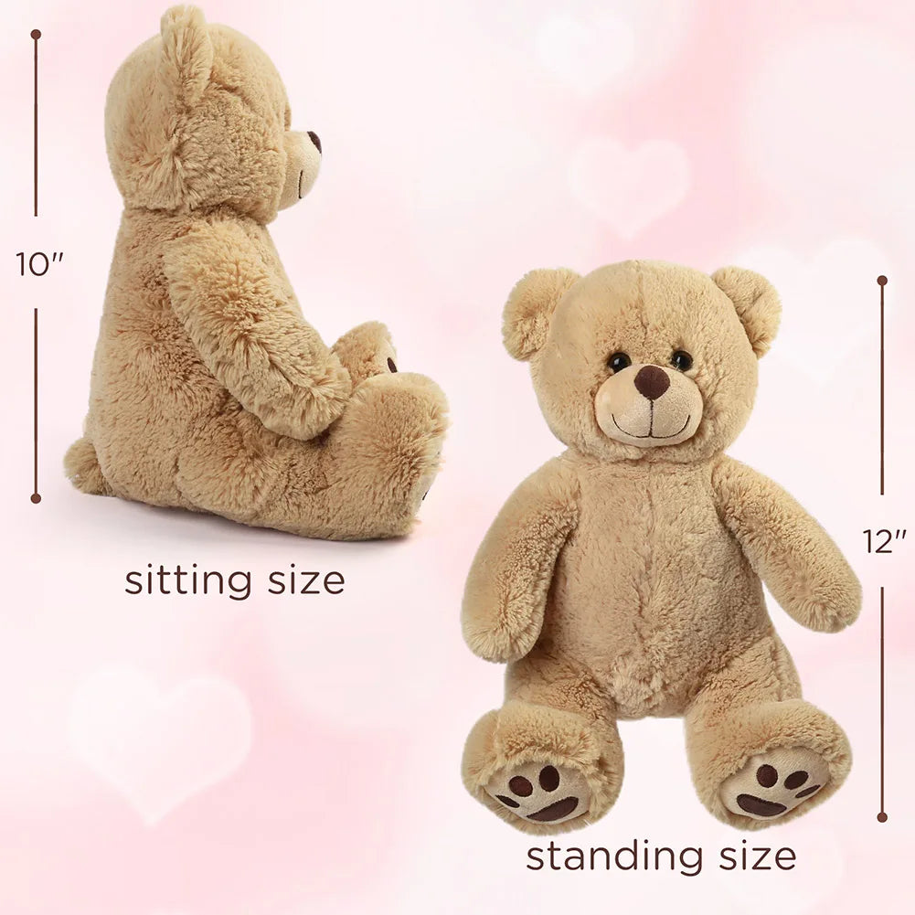 Brown Teddy Bear Plush Toy For Kids Toddlers Gift Safe