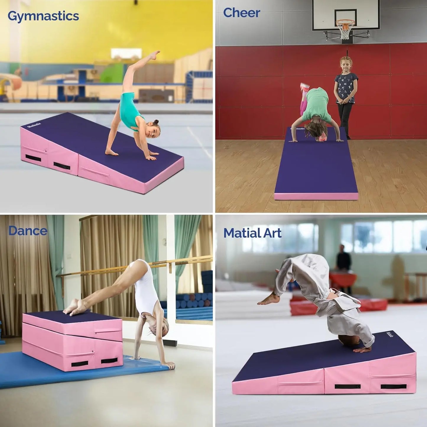 YTYIN Tumbling Mat Cheese Wedge For Kids Home Training Gymnastics
