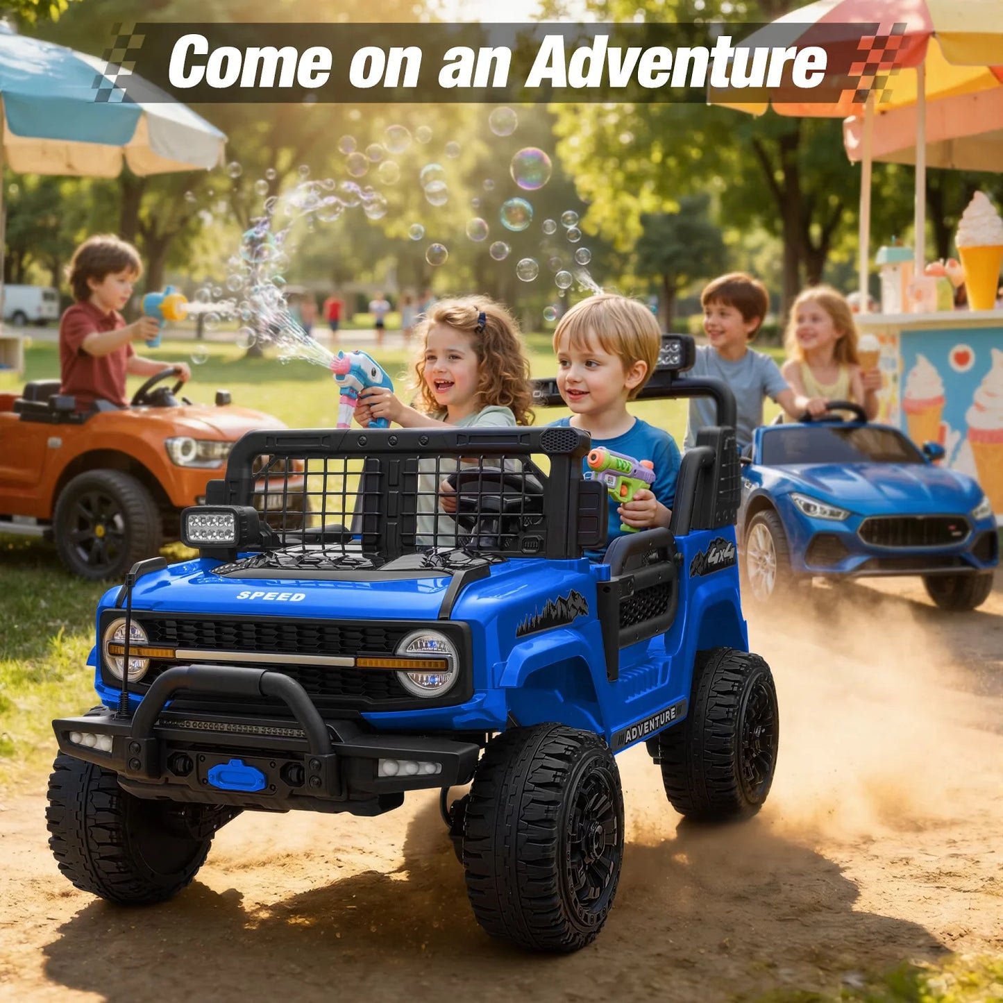 JoyRacer 24V Remote Control Two Seater Electric Ride On Truck