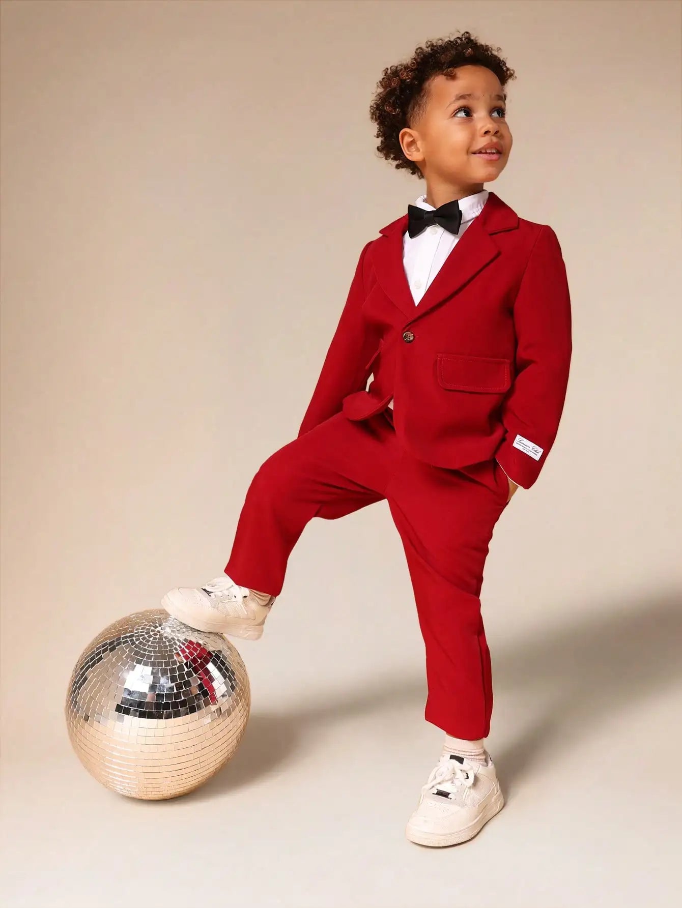 Boys Formal Suit Set With Single Button Blazer And Pants