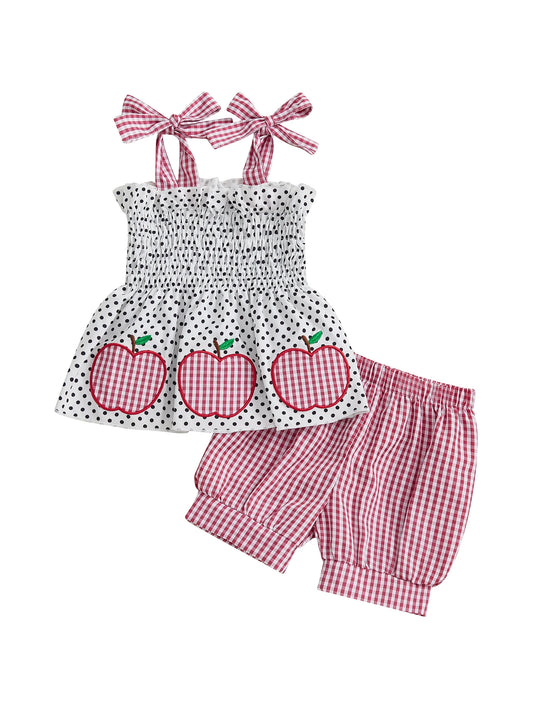 Toddler Floral Sleeveless Top And Denim Shorts 2 Piece Outfit