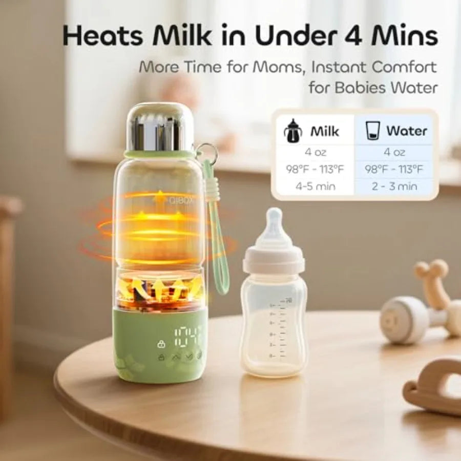Portable Bottle Warmer For Travel 3 Minute Breast Milk And Formula Rechargeable