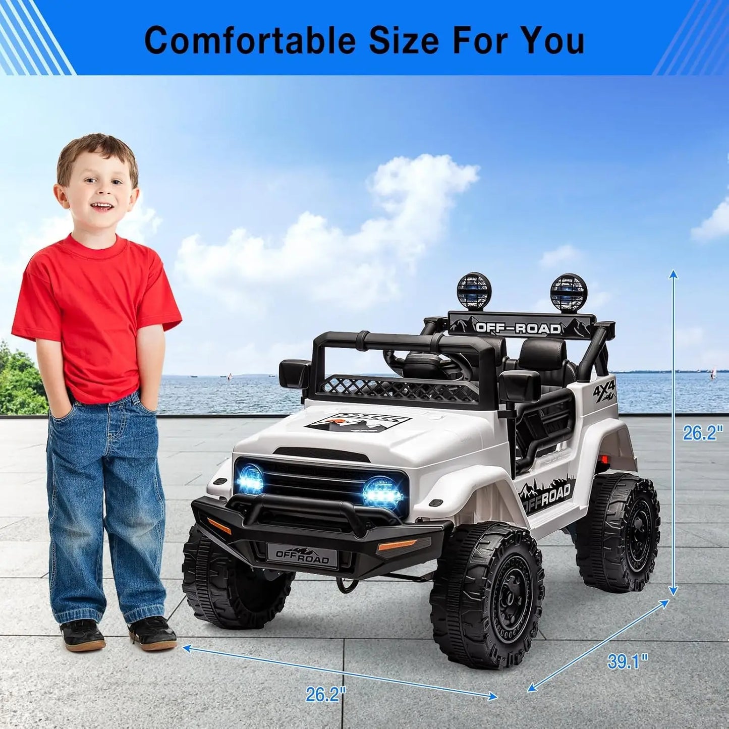Kids Electric Ride On Truck With Parental Remote Control
