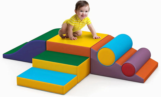 Toddler Foam Climbing Set Indoor Playset For Walking And Crawling