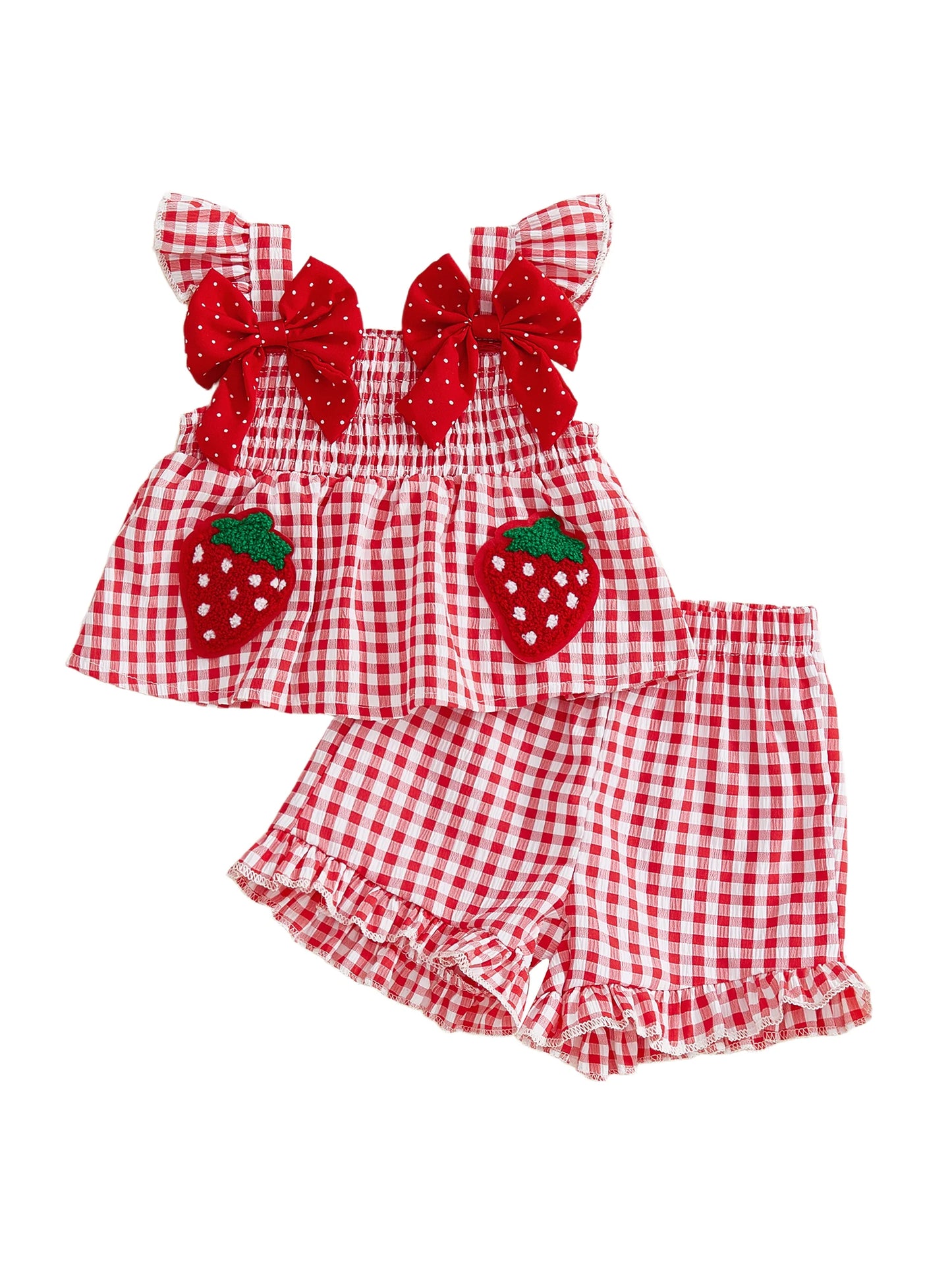Adorable Infant Girl Floral Print Sleeveless Top and Shorts Set