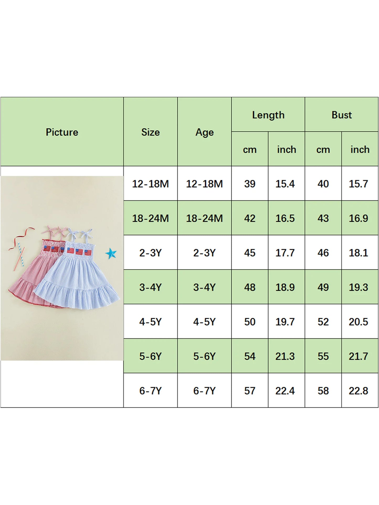 Infant Girls Patriotic Sleeveless Dress With Stars And Stripes Embroidery