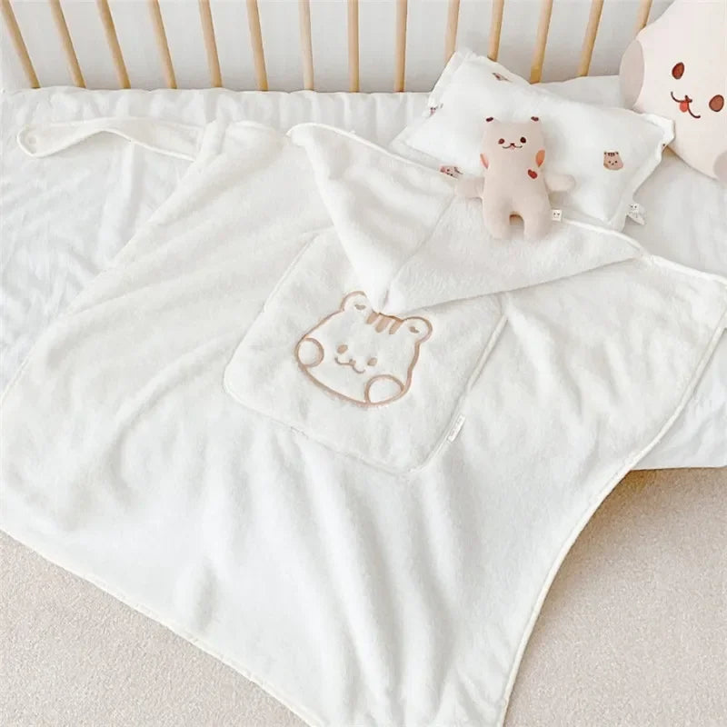 OIMG Winter Fleece Baby Blanket Cloak for Stroller
