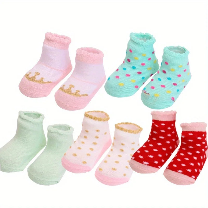 Kids Non Slip Cotton Socks for Babies and Toddlers Print