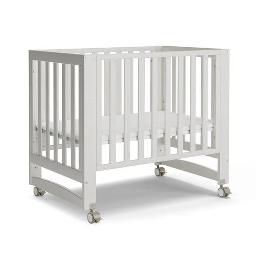Six-In-One Portable Mini Crib With Mattress And Adjustable Height