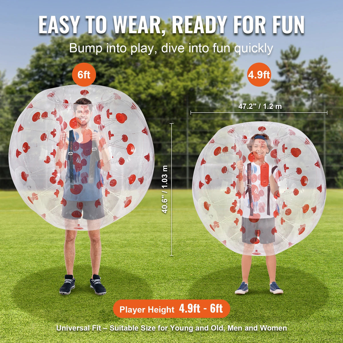 SucceBuy Inflatable PVC Bumper Ball for Outdoor Team Games