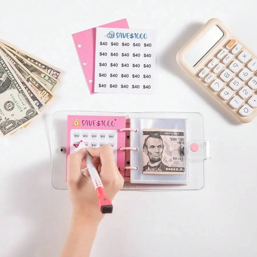 A7 Mini PVC Envelope Savings Challenge Notebook