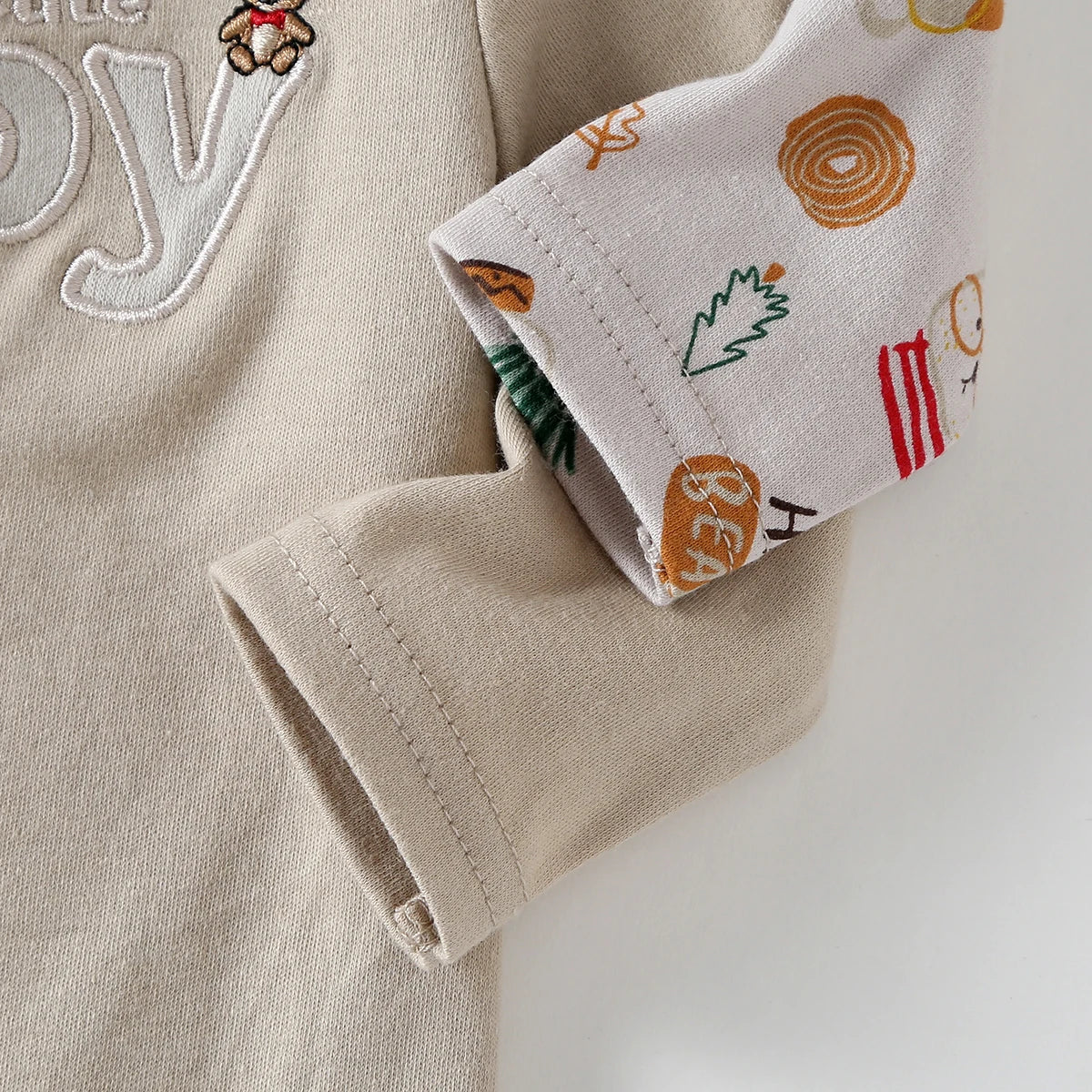 2pcs Zip Footed Rompers for Baby Boys, Dark Bear Pattern Long Sleeve Onesies, Daily Wear Newborn Must-Haves, for Outdoor