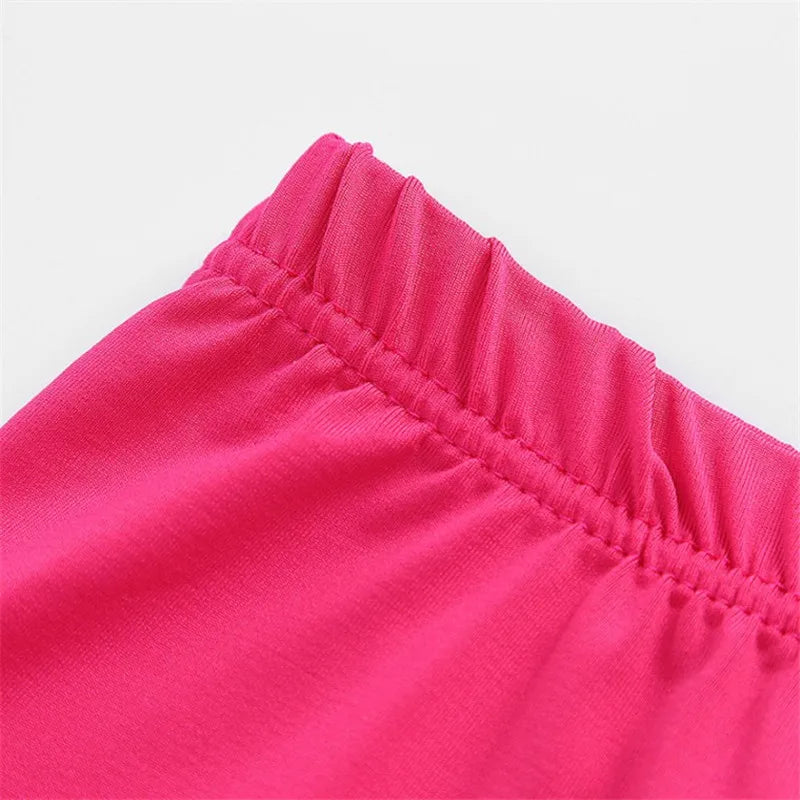 3-11Years Old Children Candy Color Spring And Autumn Leggings Tight Pencil Pants Girls Solid Color Pants