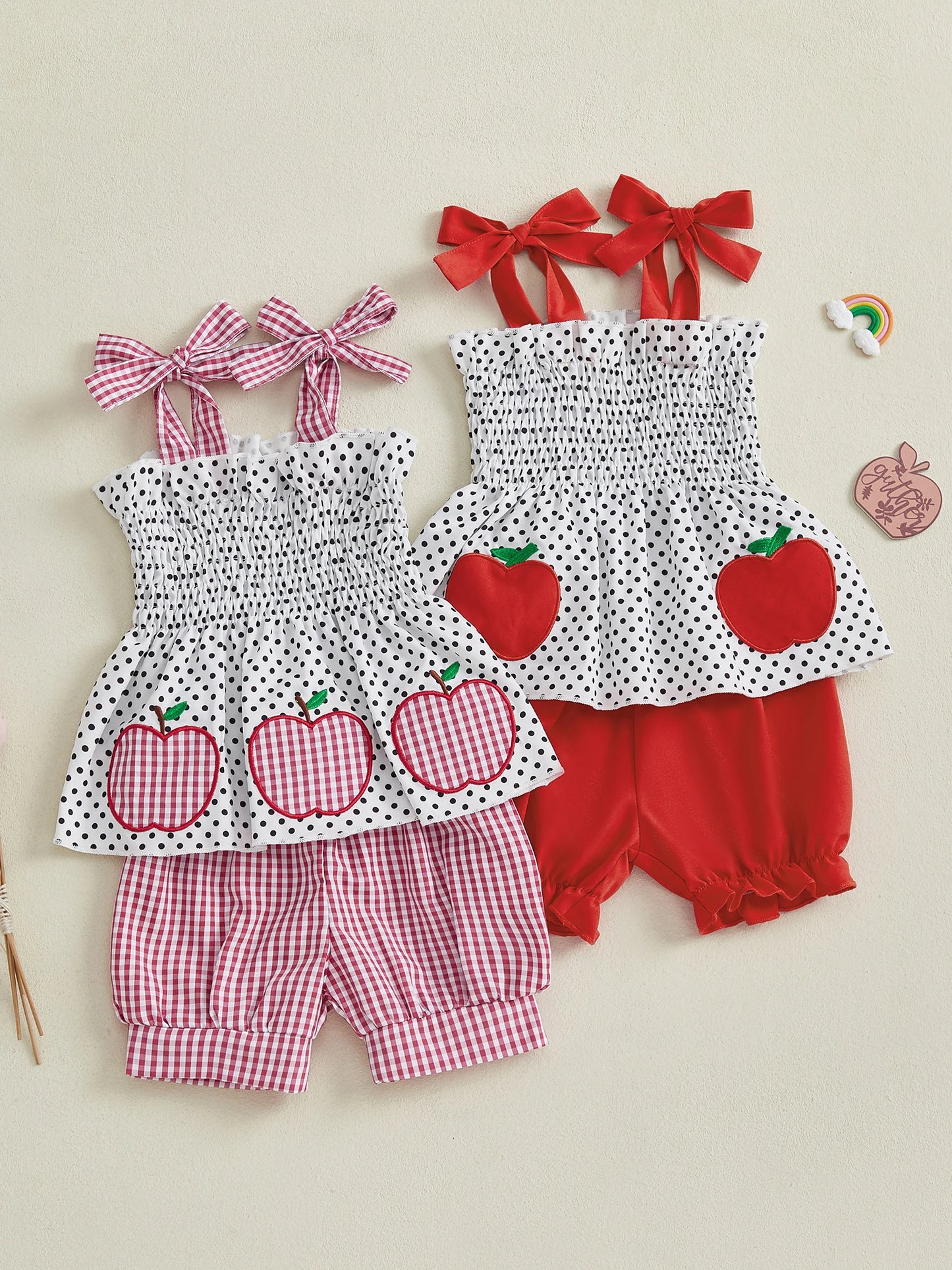 Toddler Floral Sleeveless Top And Denim Shorts 2 Piece Outfit