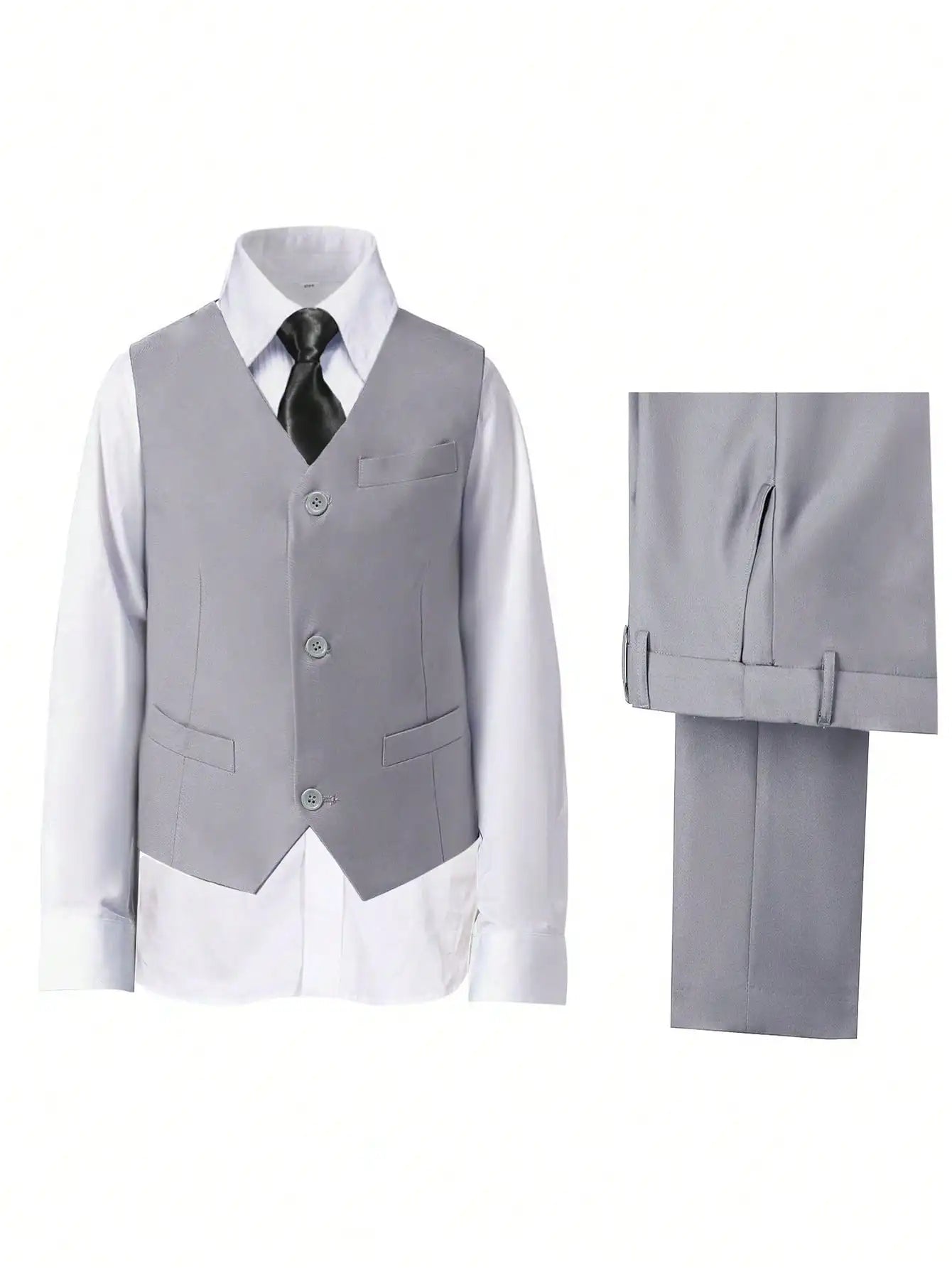 Boys Formalwear 2-Piece Suit Set With Vest And Pants