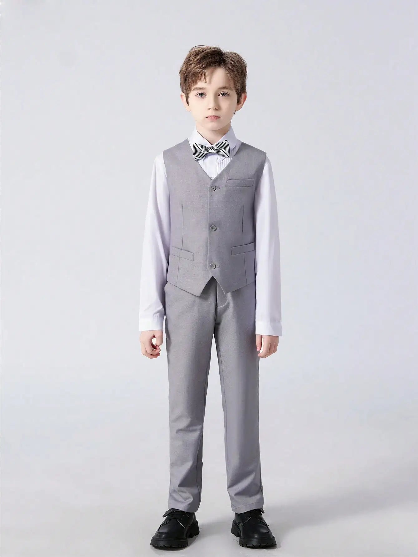Boys Formalwear 2-Piece Suit Set With Vest And Pants